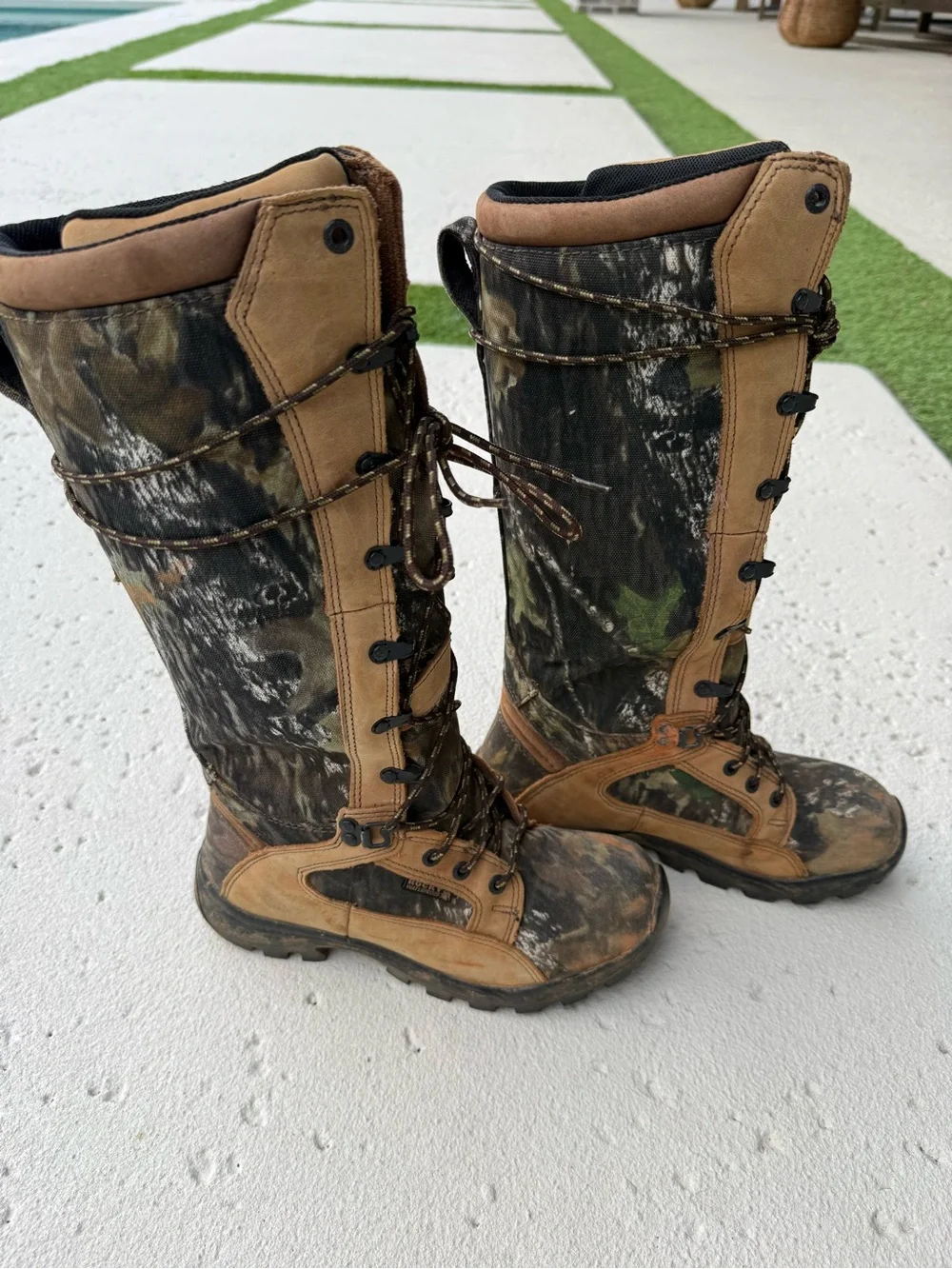 Rocky ProLight Camo Lace-Up Waterproof Snake Proof Boots Size 5.5